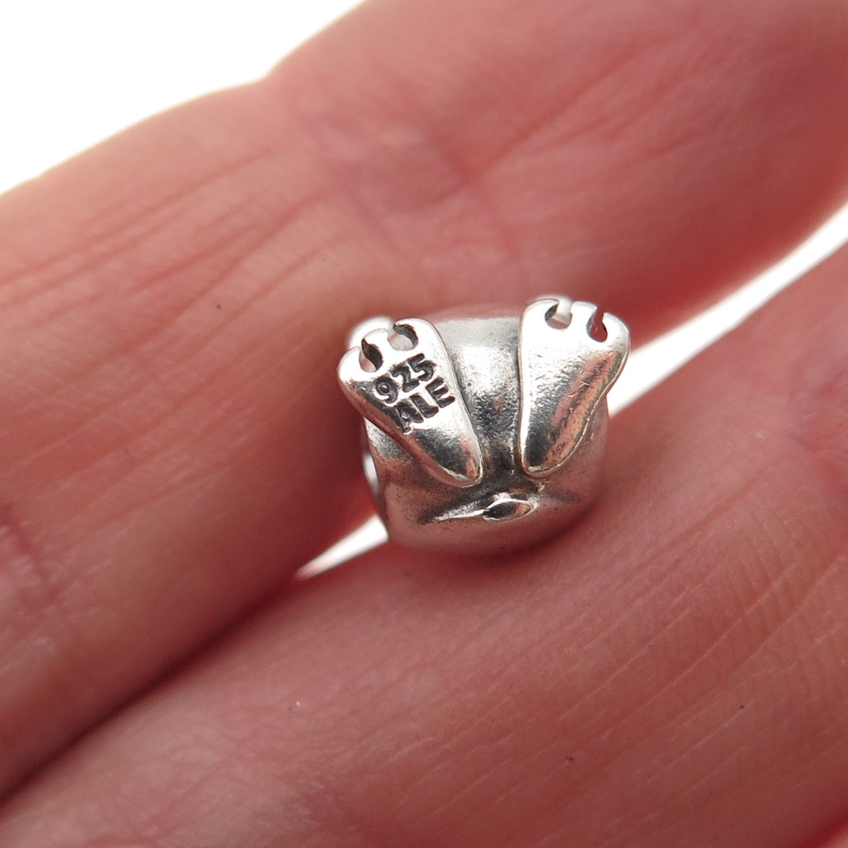 Pandora 925 Sterling Silver Frog Slide Bead Charm