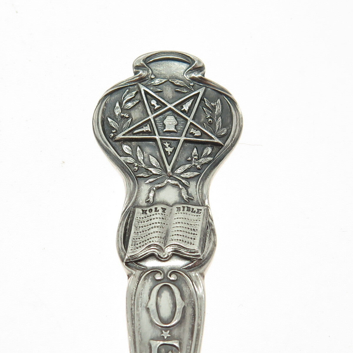 WATSON CO. Sterling Silver Antique Order of the Eastern Holy Bible Coffee Spoon