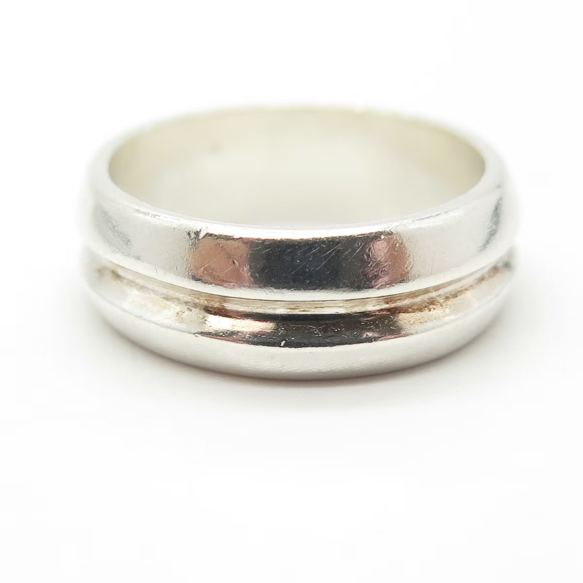 925 Sterling Silver Vintage USA Classic Band Ring Size 8