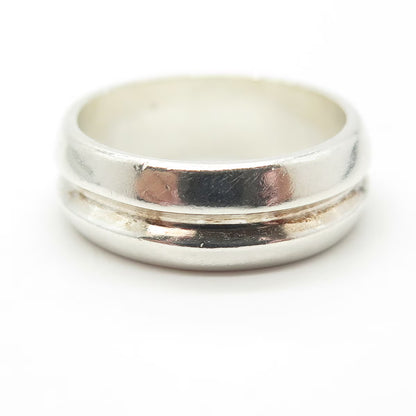 925 Sterling Silver Vintage USA Classic Band Ring Size 8