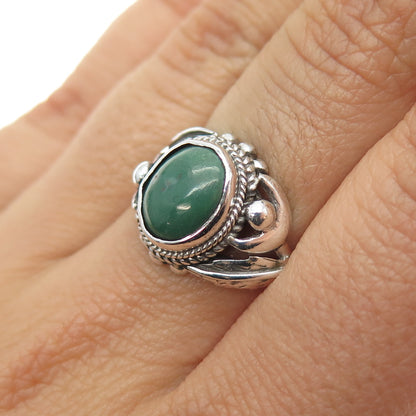 Old Pawn Sterling Silver Vintage Southwestern Royston Turquoise Ring Size 6.25
