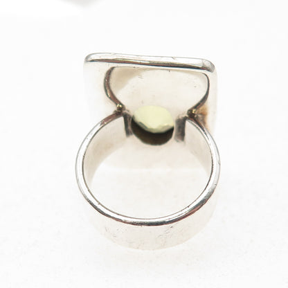 Sajen 925 Sterling Silver Vintage Real Lemon Quartz Oxidized Ring Size 6.25