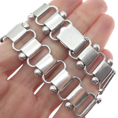 925 Sterling Silver Antique Book Chain Choker Necklace 14" (missing parts)