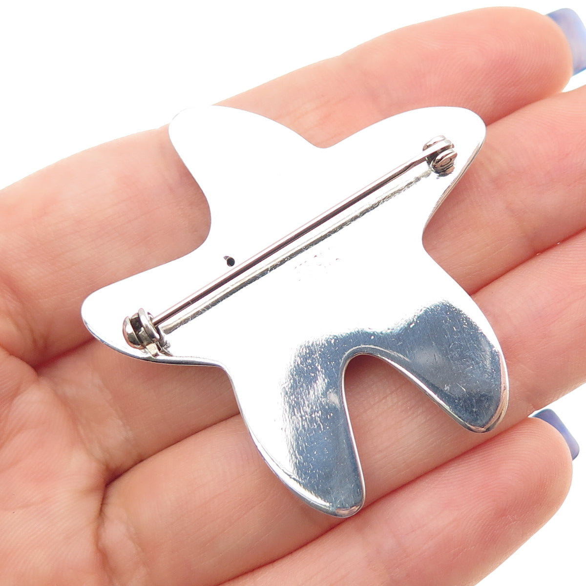 CNA PRANDA 925 Sterling Silver Vintage Starfish Pin Brooch