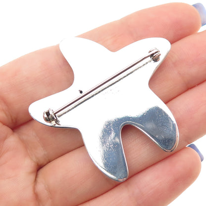 CNA PRANDA 925 Sterling Silver Vintage Starfish Pin Brooch