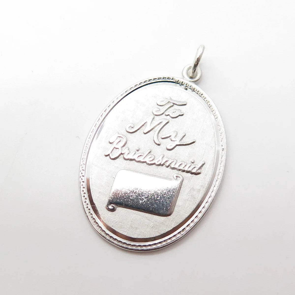 925 Sterling Silver Vintage Griffith & Sons Co "To My Bridesmaid" Pendant