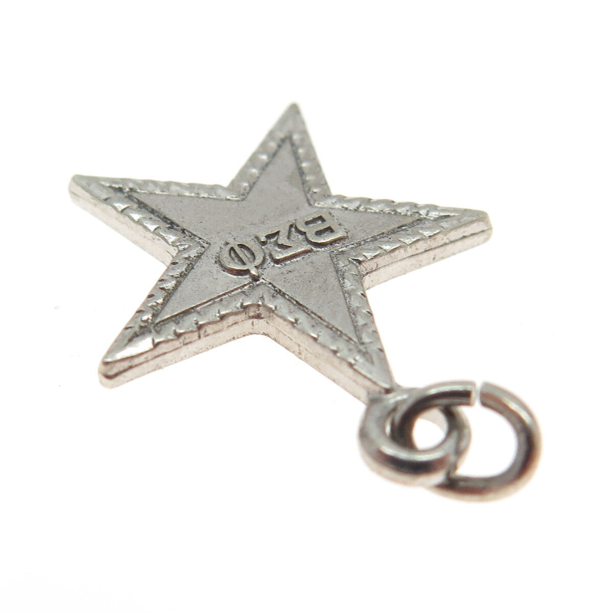 925 Sterling Silver Vintage Judge & Jury Beta Sigma Phi Star Charm Pendant