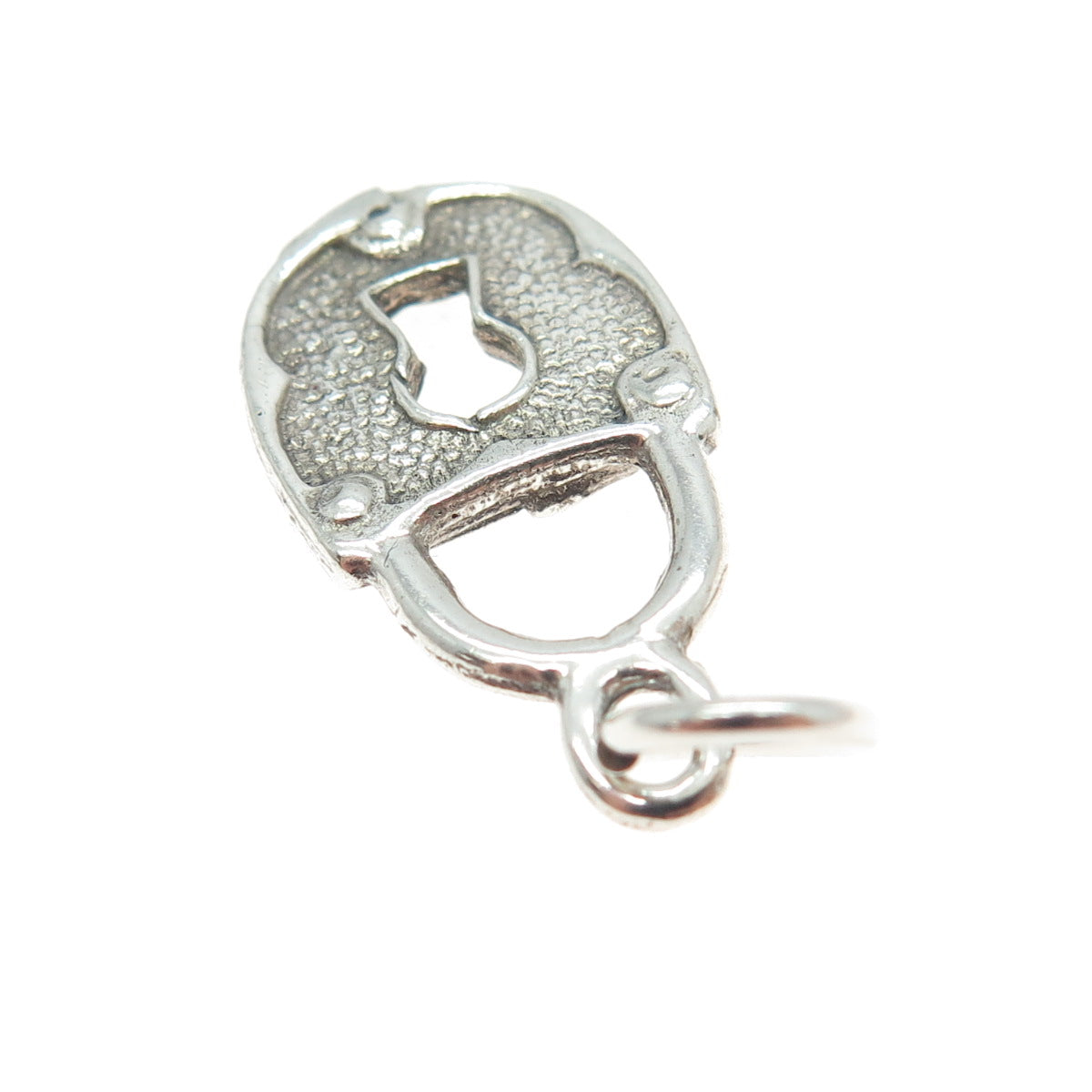 925 Sterling Silver Vintage Padlock Charm Pendant