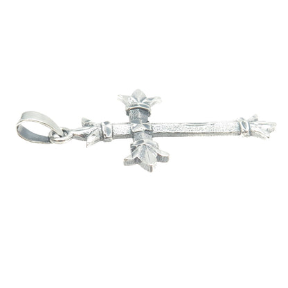 925 Sterling Silver Vintage West Syrian Cross Pendant