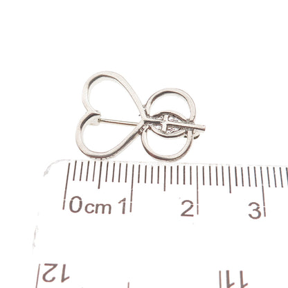 925 Sterling Silver Vintage Marriage Encounter Religious Mini Pin Brooch