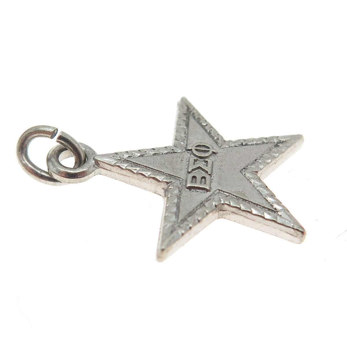 925 Sterling Silver Vintage Judge & Jury Beta Sigma Phi Star Charm Pendant