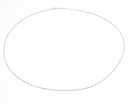 925 Sterling Silver Italy Twisted Rope Chain Necklace 24"