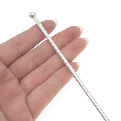 925 Sterling Silver Vintage Heart Cocktail Spoon Straw