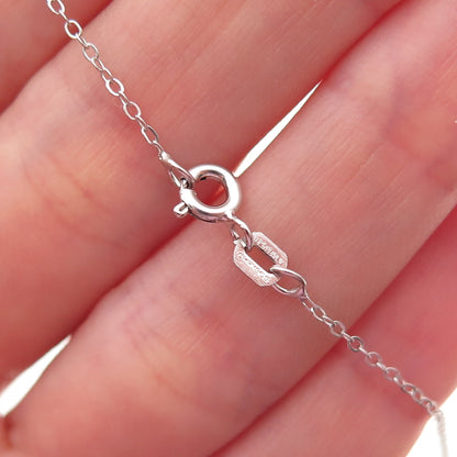 Chuck Clemency 925 Sterling Silver Real Tanzanite Cable Chain Necklace 20"