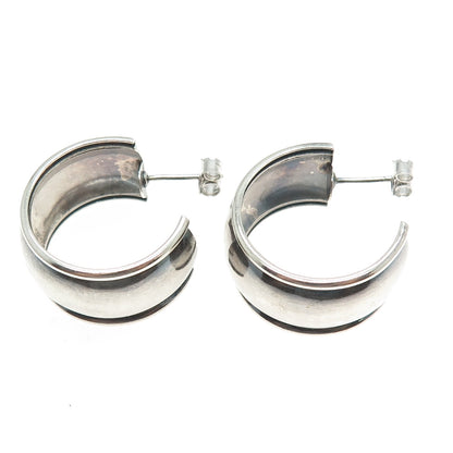 MWS Mark Wasserman Samara 925 Sterling Silver Vintage Hoop Oxidized Earrings