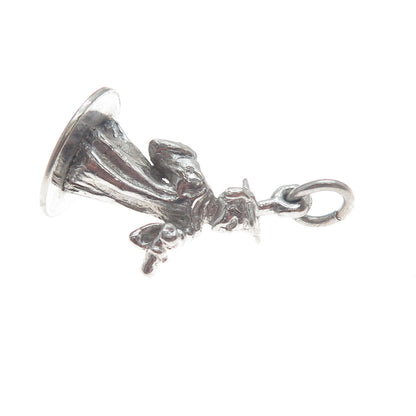 925 Sterling Silver Vintage Graduate Boy Minimalist 3D Charm Pendant