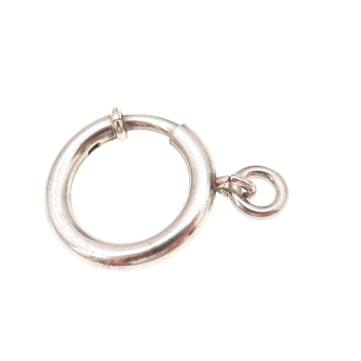 925 Sterling Silver Antique Art Deco Bracelet / Necklace Spring Ring Lock Clasp