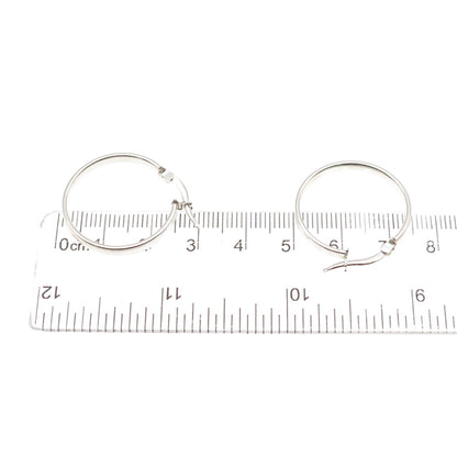 925 Sterling Silver Italy Hoop Earrings