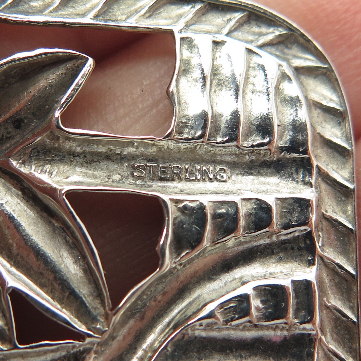 925 Sterling Silver Vintage Palm Tree Pin Brooch