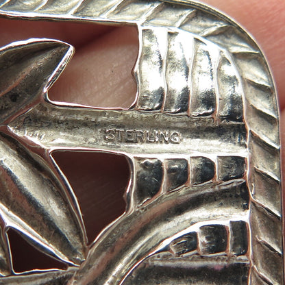 925 Sterling Silver Vintage Palm Tree Pin Brooch