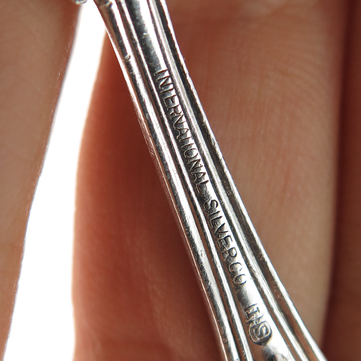 INTERNATIONAL SILVER 925 Sterling Antique Art Deco Naval Salt & Spices Spoon