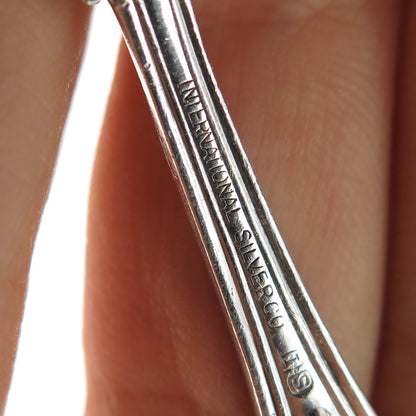 INTERNATIONAL SILVER 925 Sterling Antique Art Deco Naval Salt & Spices Spoon