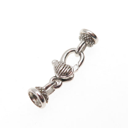 925 Sterling Silver Heart Lobster Lock Clasp Bracelet / Necklace Ends