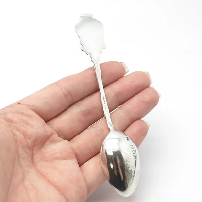 925 Sterling Silver Antique 1910 Holland Aldwinckle & Slater Enamel Spoon