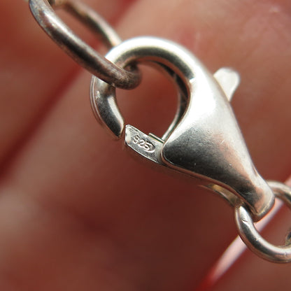 925 Sterling Silver Vintage Real Baroque Pearl & Crystal Beaded Bracelet 7.25"