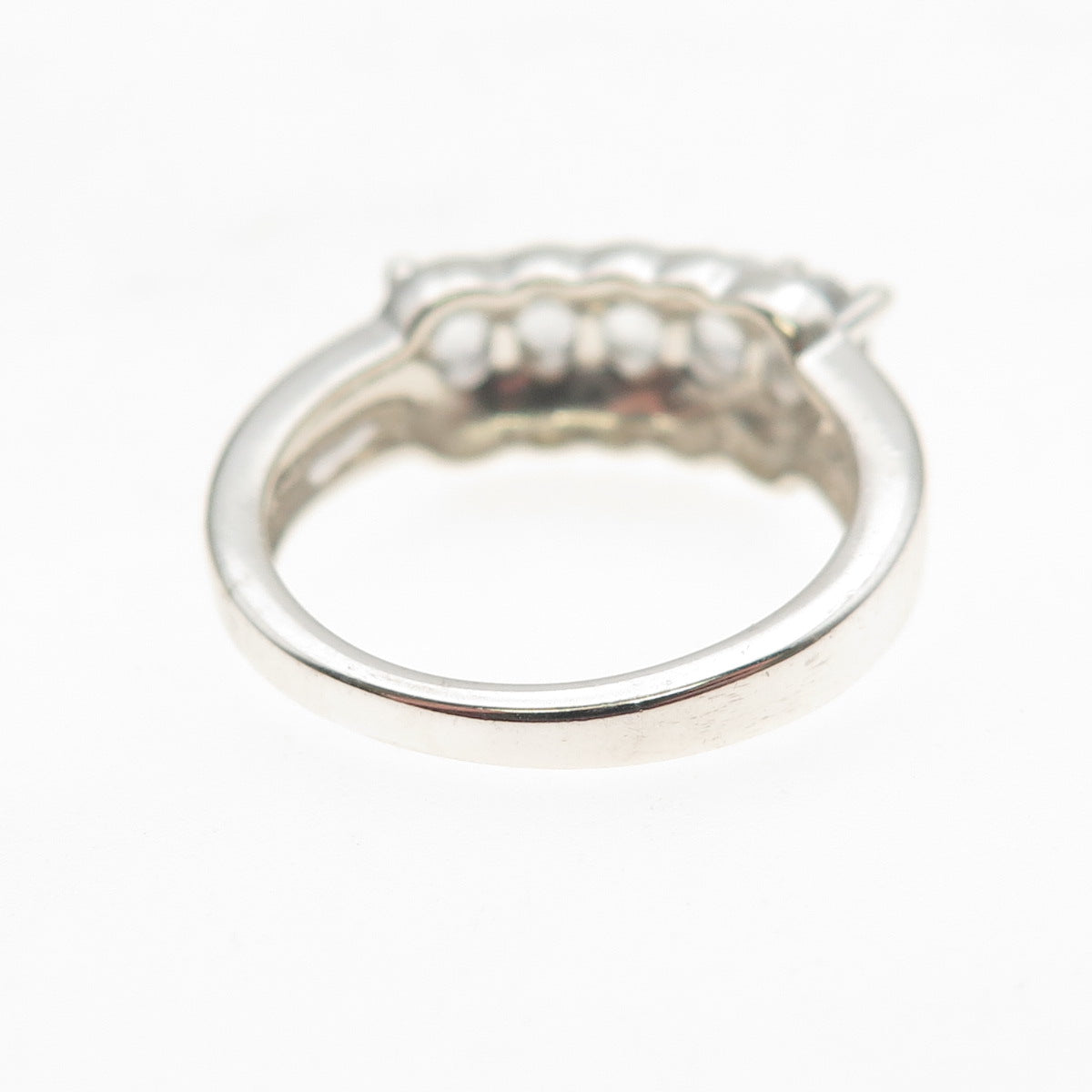 925 Sterling Silver Real Oval-Cut Blue Topaz Ring Size 6