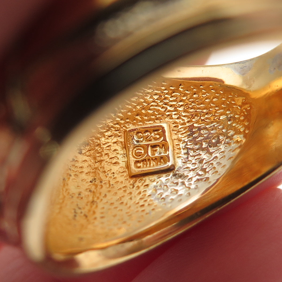 Franklin Mint 925 Sterling Silver Gold Plated Vintage Enamel 9/11 Ring Size 10