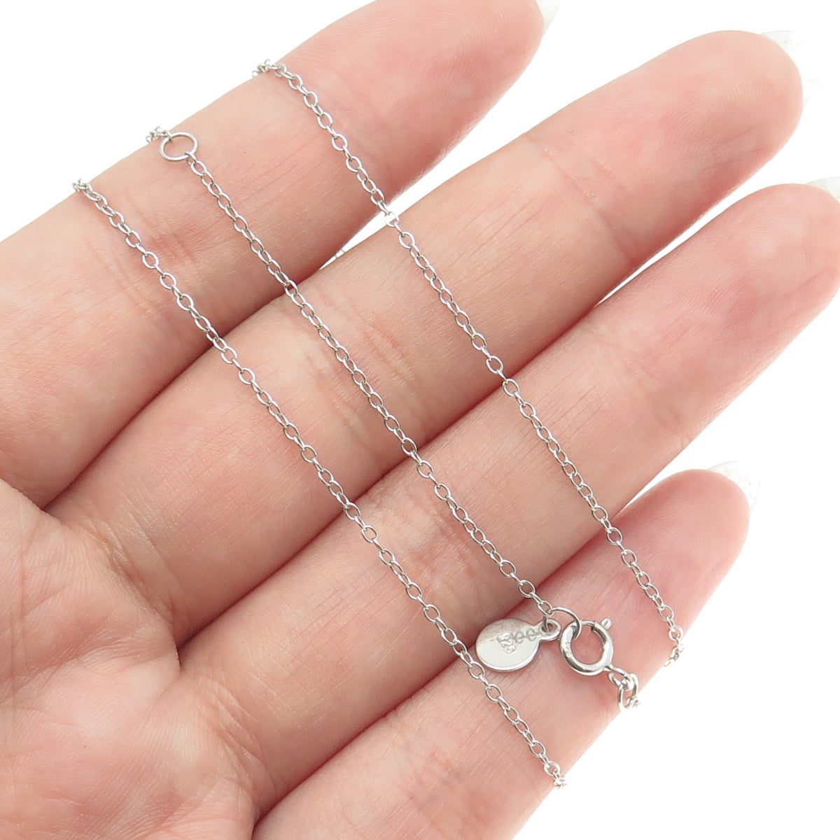 SUGAR BEAN JEWELRY 925 Sterling Silver Cactus Cable Chain Necklace 16-18"