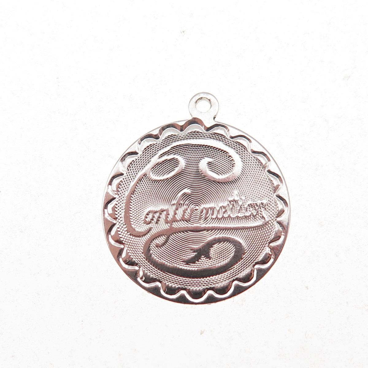 Spencer 925 Sterling Silver Vintage Confirmation Charm Pendant