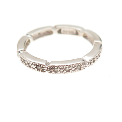 Clyde Duneier 925 Sterling Silver Real Diamond Eternity Band Ring Size 7