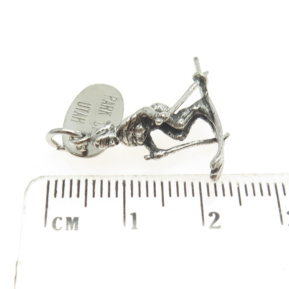 MAISELS INDIAN TRADING 925 Sterling Silver Vintage Skiing Park City Utah Pendant