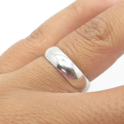 925 Sterling Silver Classic Wedding Band Ring Size 6