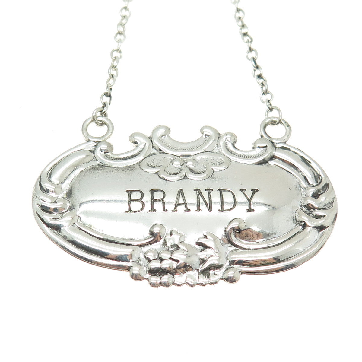 WALLACE 925 Sterling Silver Antique Art Deco "Brandy" Bottle Tag