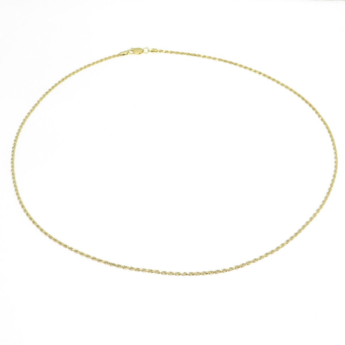 P. LUX 925 Sterling Silver Gold Plated Italy Twisted Rope Chain Necklace 20"