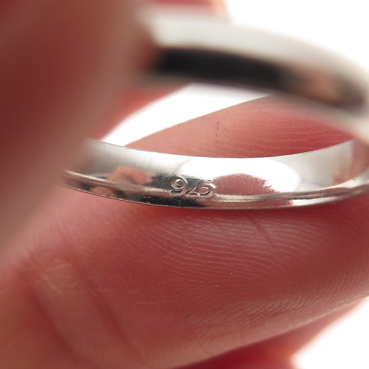 925 Sterling Silver Vintage Classic Wedding Band Ring Size 9