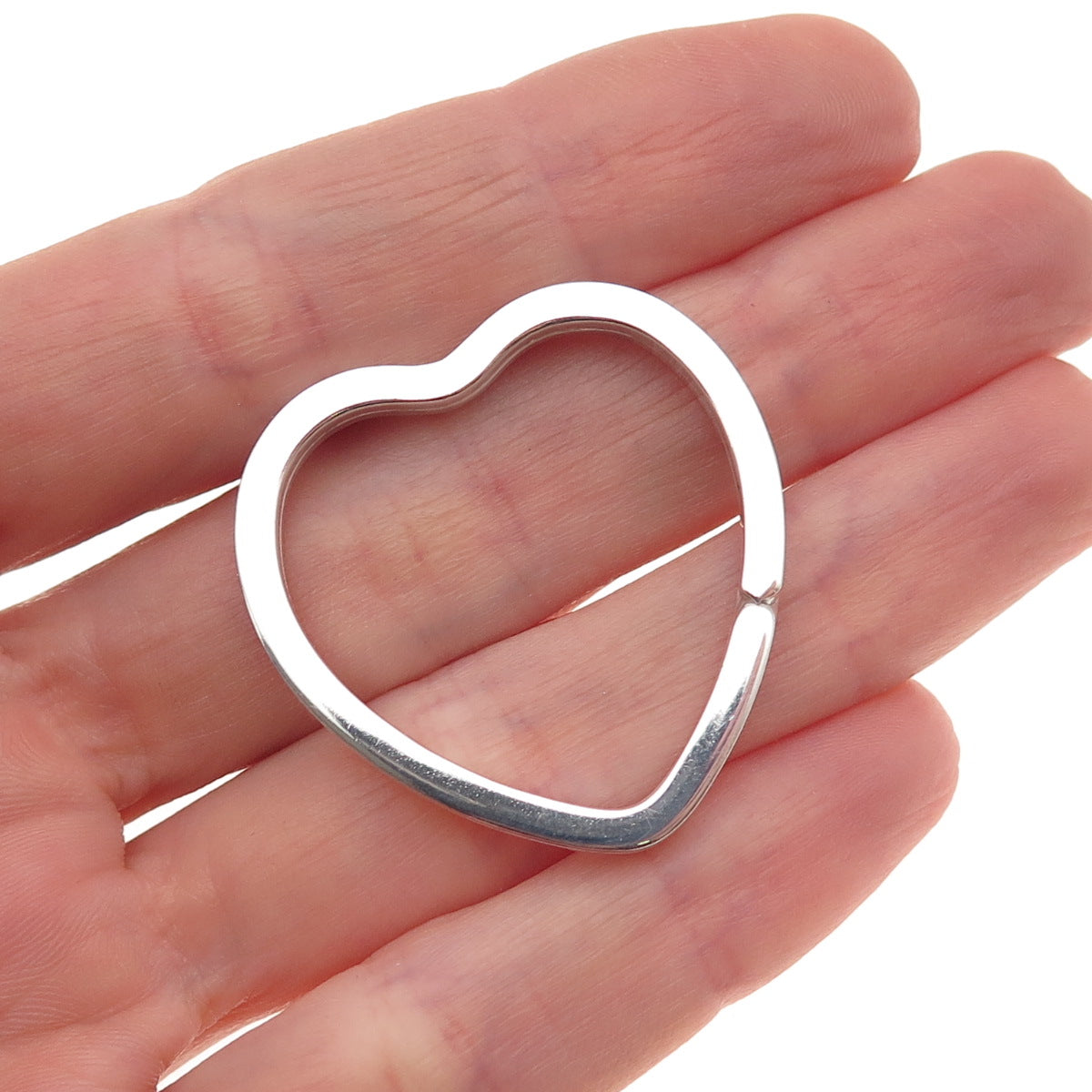 Tiffany & Co. 925 Sterling Silver Vintage Heart Key Ring Holder