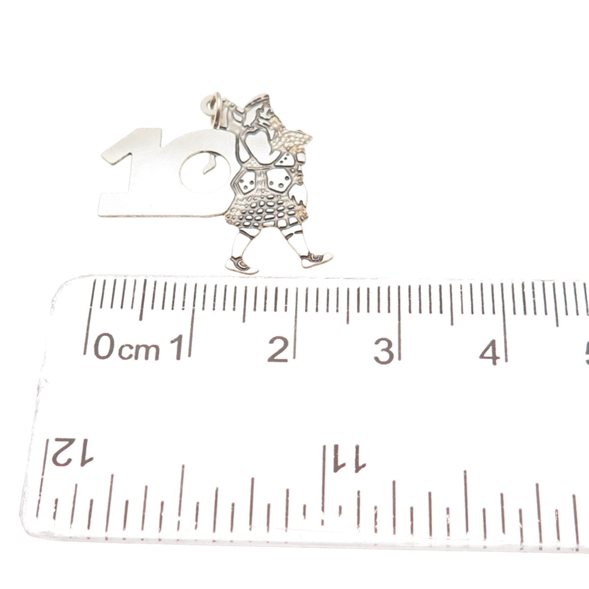 925 Sterling Silver Vintage Ten Lords A-Leaping Christmas Mini Charm Pendant