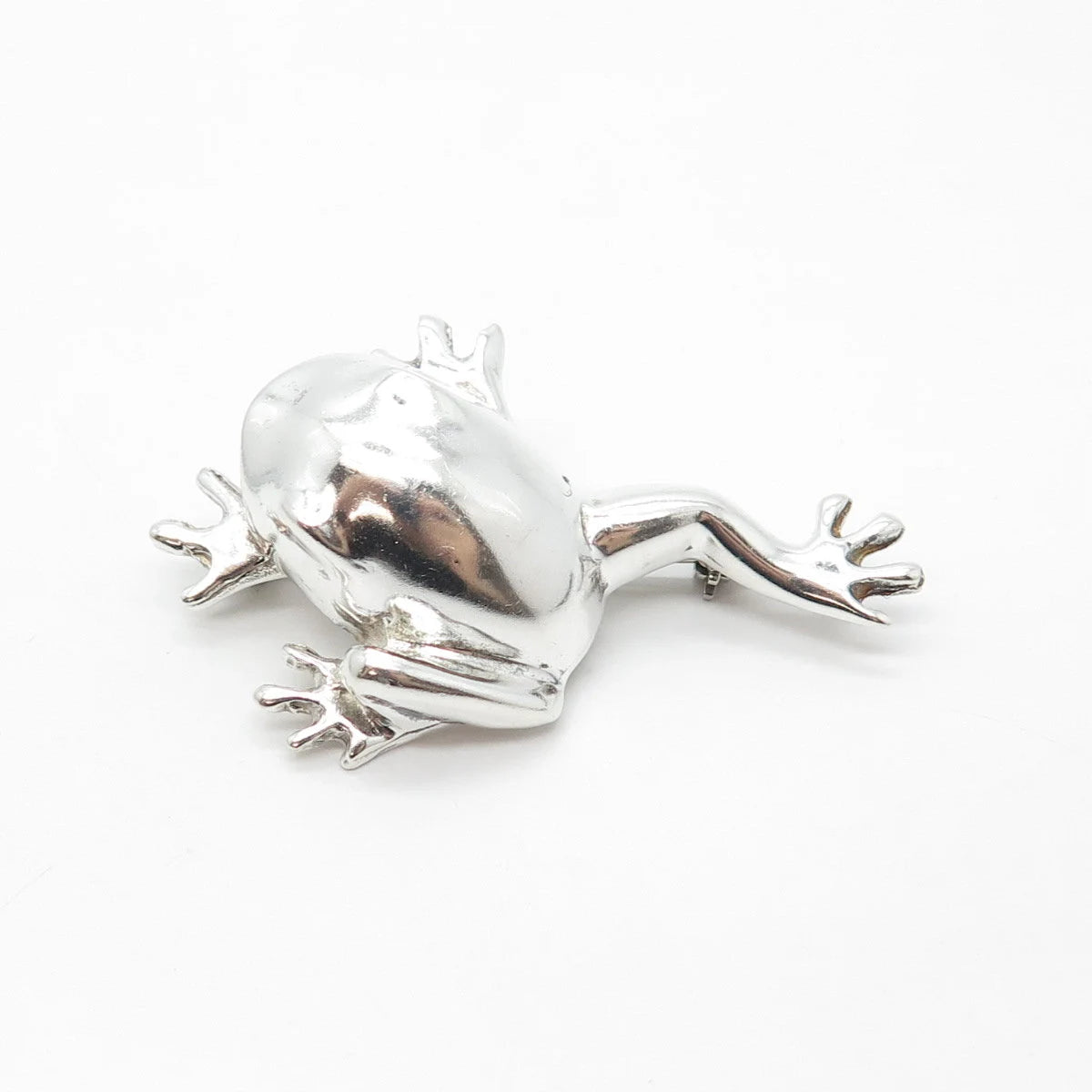925 Sterling Silver Vintage Mexico Jumping Frog Pin Brooch