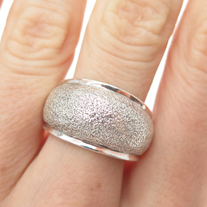 CHARLES WINSTON 925 Sterling Silver Vintage Modernist Dome Ring Size 8