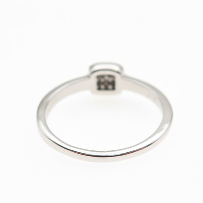 925 Sterling Silver Round-Cut C Z Engagement Ring Size 6