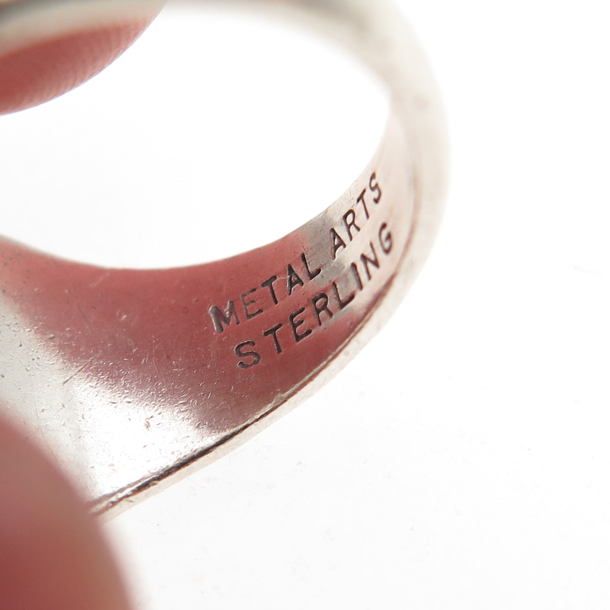 Metal Arts 925 Sterling Silver Antique Art Deco Oxidized Signet Ring Size 6