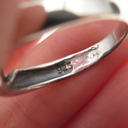 925 Sterling Silver Vintage Modernist Oxidized Ring Size 9