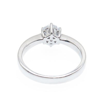 925 Sterling Silver Round-Cut C Z Engagement Ring Size 7.25