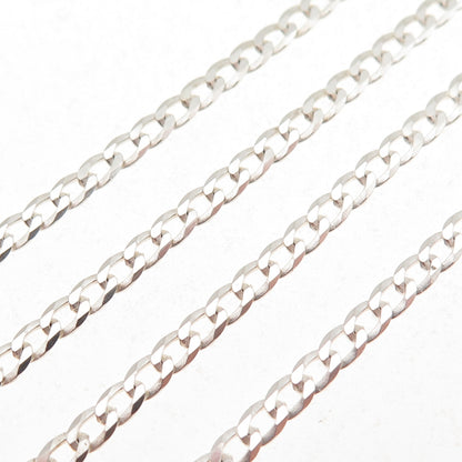 P. Lux 925 Sterling Silver Vintage Italy Curb Chain Necklace 20"