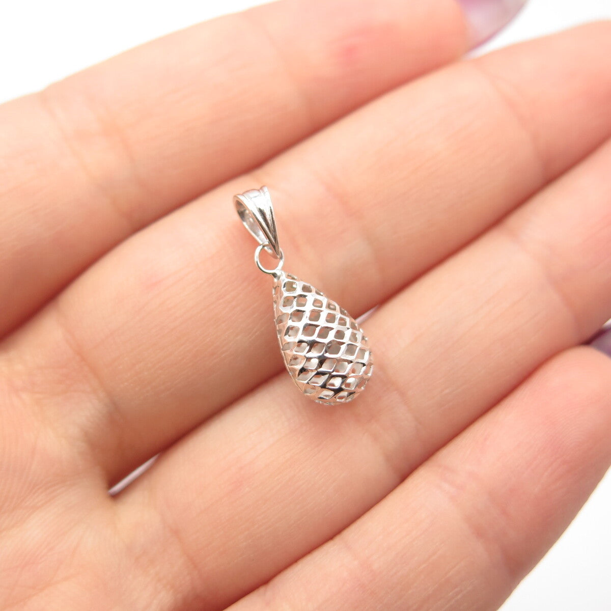 925 Sterling Silver Cutout Modernist Pendant