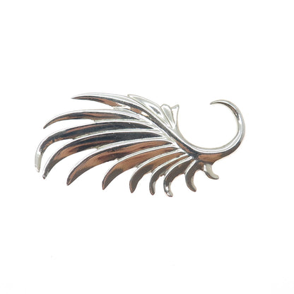 925 Sterling Silver Vintage Modernist Angel Wing SINGLE Hook Earring